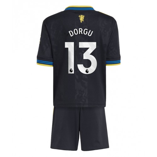Manchester United Patrick Dorgu #13 Tredjeställ Barn 2025-26 Kortärmad (+ Korta byxor)